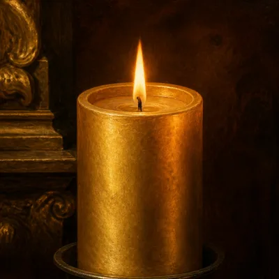 Vela dorada de éxito