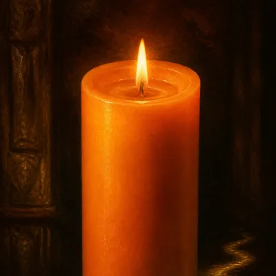 Vela naranja de caminos